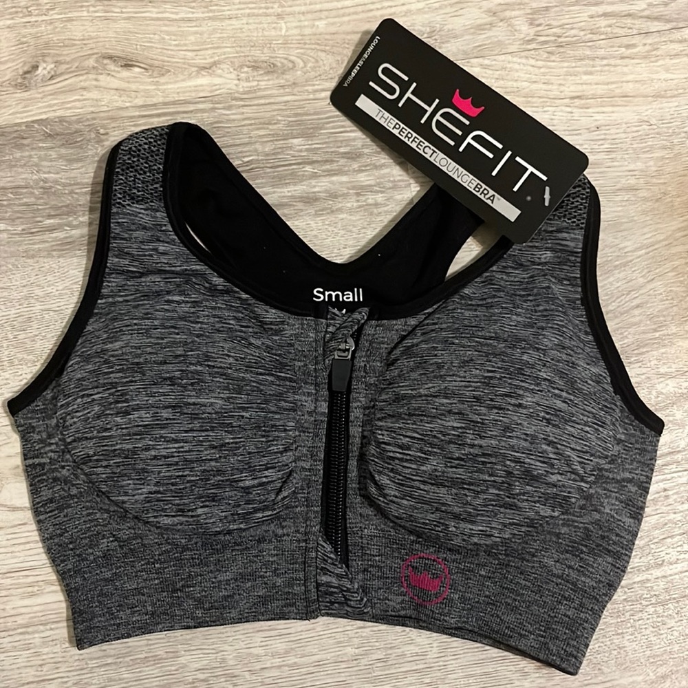 SHEFIT Perfect Lounge Bra Black Small New Low Impact Everyday Wear